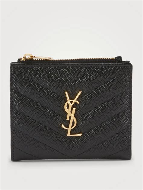 brown ysl card holder|YSL zipped card holder.